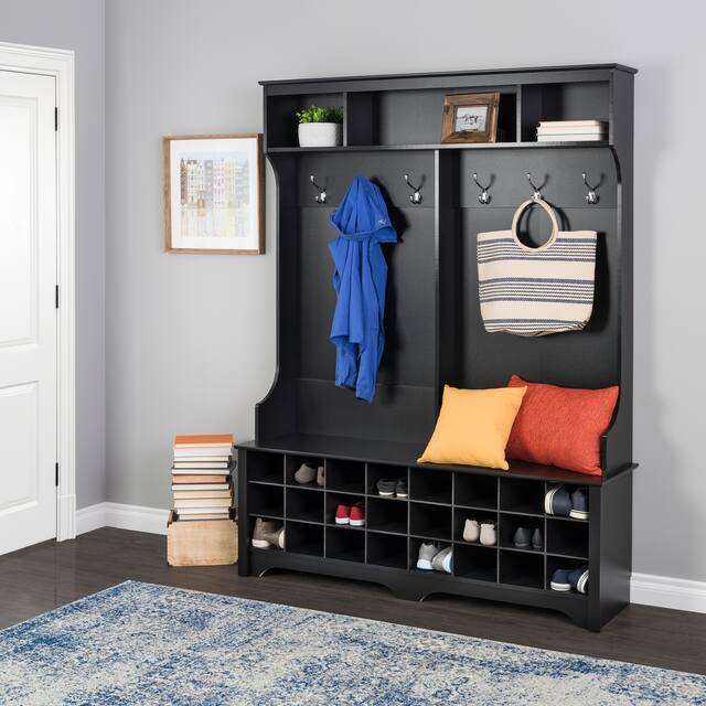 Prepac Hall Tree with Bench and Shoe Storage