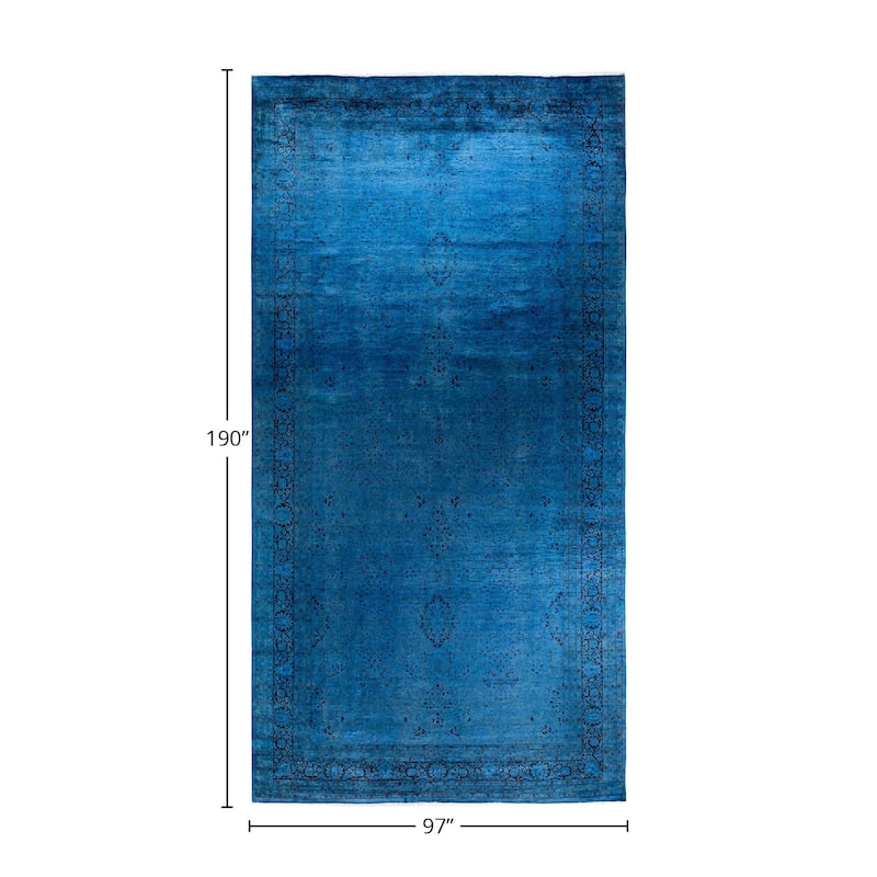 Fine Vibrance, One-of-a-Kind Hand-Knotted Area Rug - Purple, 8' 1" x 15' 10" - 8' 1" x 15' 10"