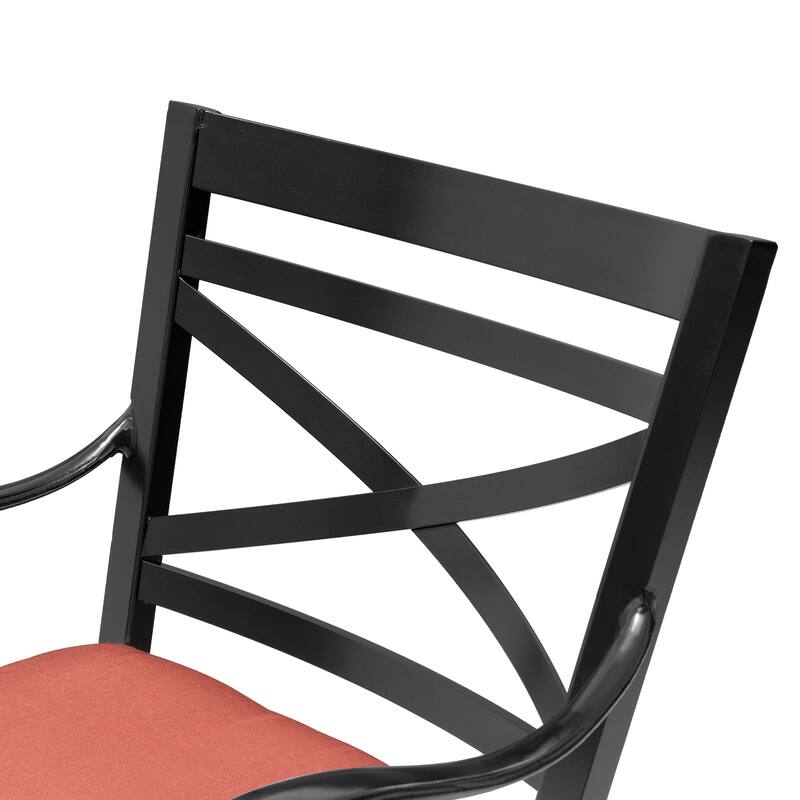 Outdoor Patio Bar Stools Aluminum Swivel Bar Chair with Sunbrella Cushion - 21.7 in W x 16.5 in D x 46 in H
