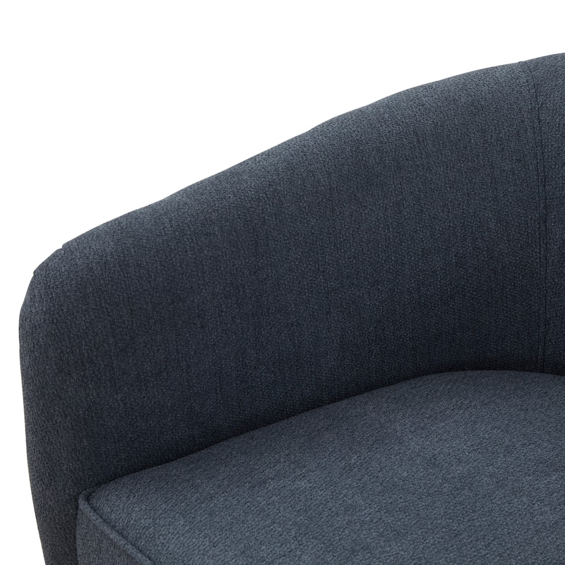 Maxine Chenille Fabric Wood Base Swivel Accent Chair by Greyson Living - 28.5"W x 28.75"D x 28"H