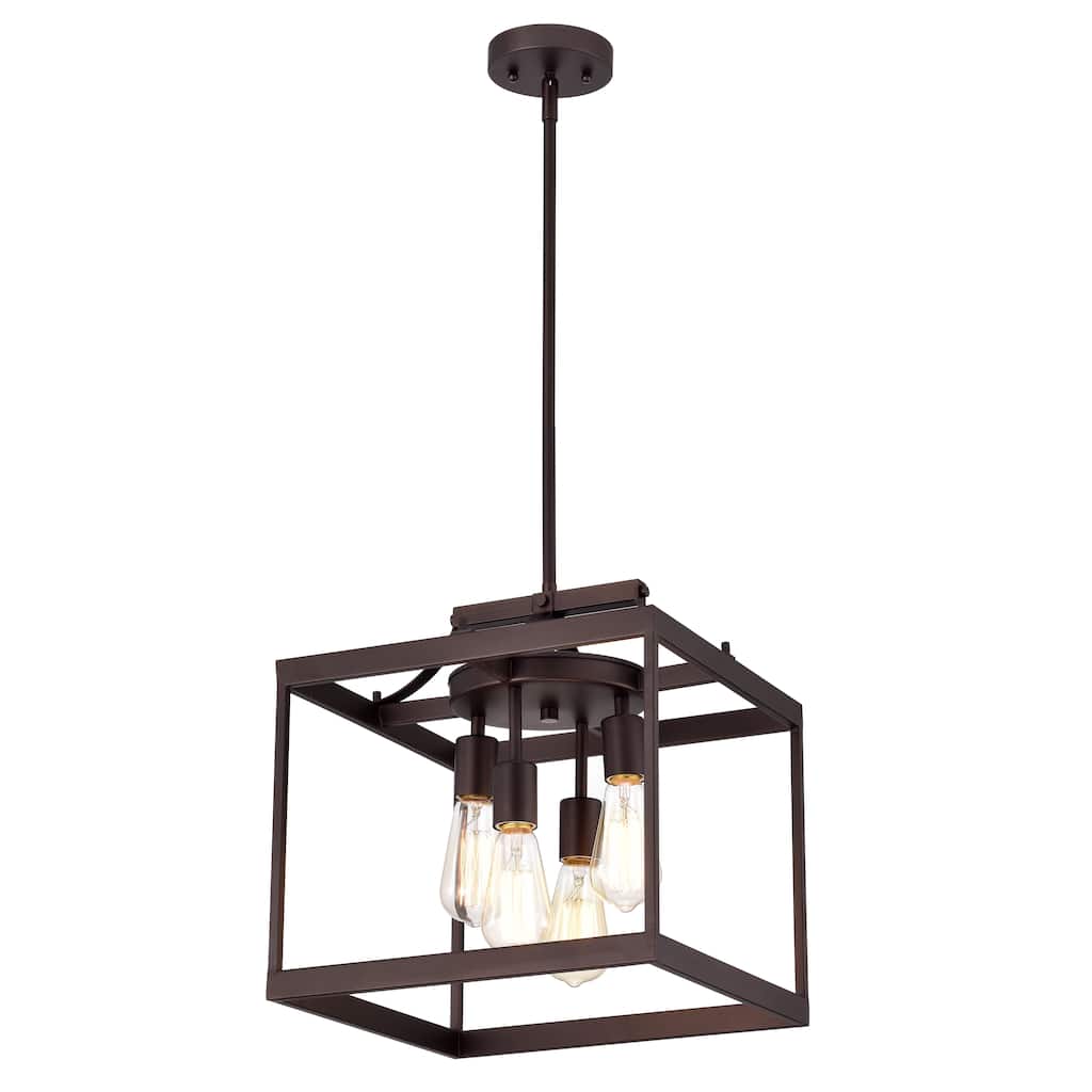 4-light Oil Rubbed Bronze Hanging Pendant