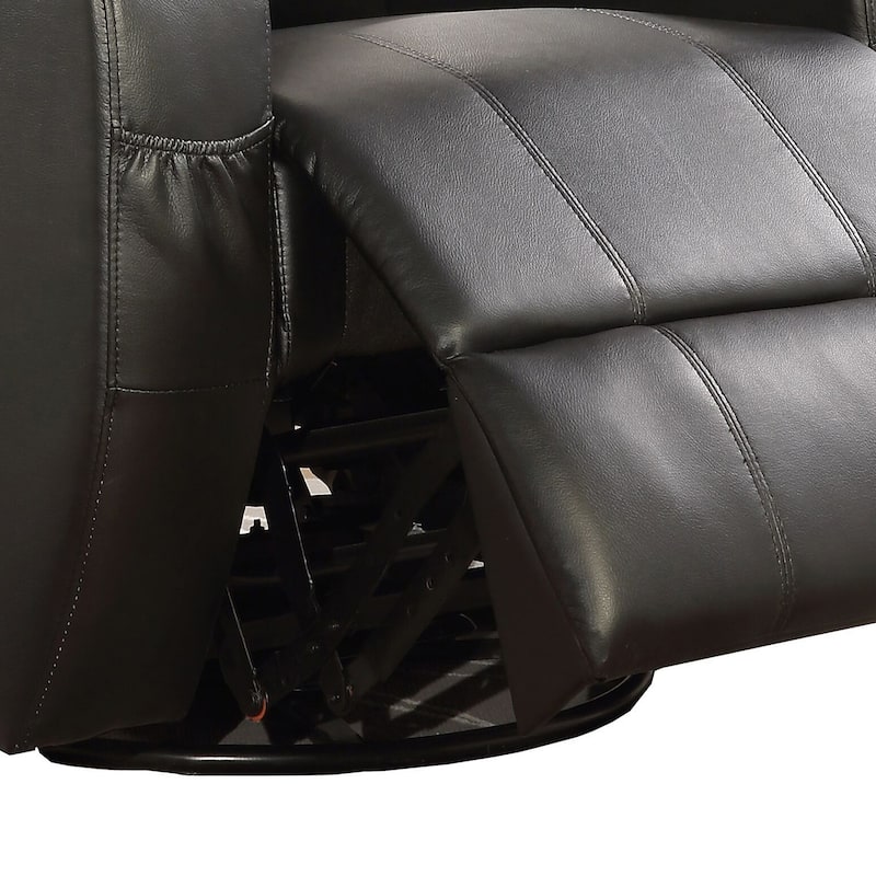 Worthington Black Rocker Recliner with Swivel Base