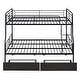 preview thumbnail 15 of 22, Merax Full XL Over Queen Metal Bunk Bed