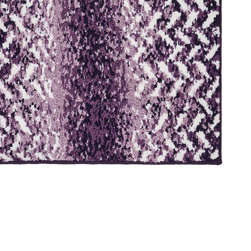 Better Trends 100% Micro Polyester Knitted Bathroom Rugs - Casablanca Collection with Chevron Pattern, Machine Washable Bath Mat