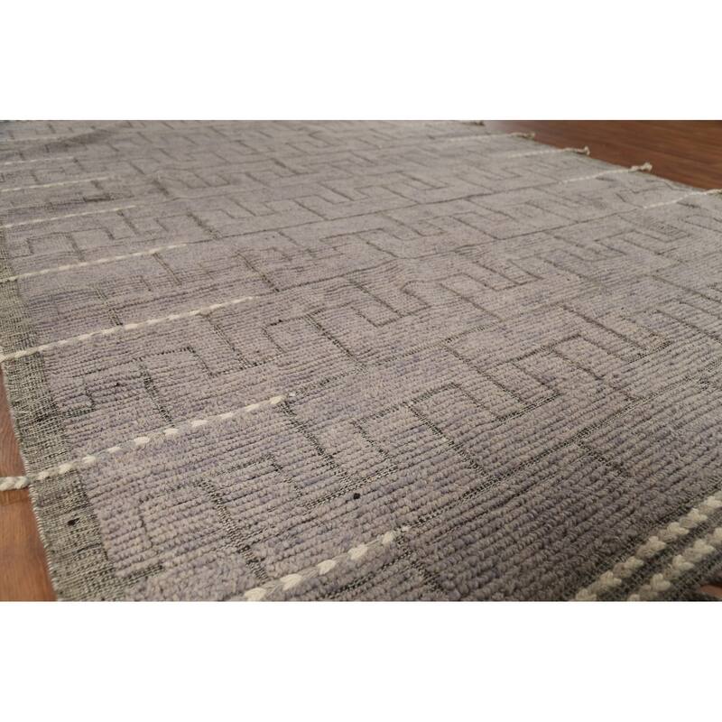 Moroccan Modern Area Rug Handmade Geometric Wool Carpet - 7'8"x 10'6"