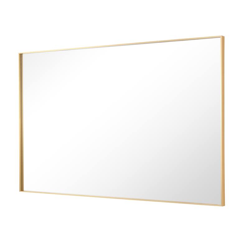 Modern Rectangle Metal Framed Bathroom Vanity Mirror Wall Mirror
