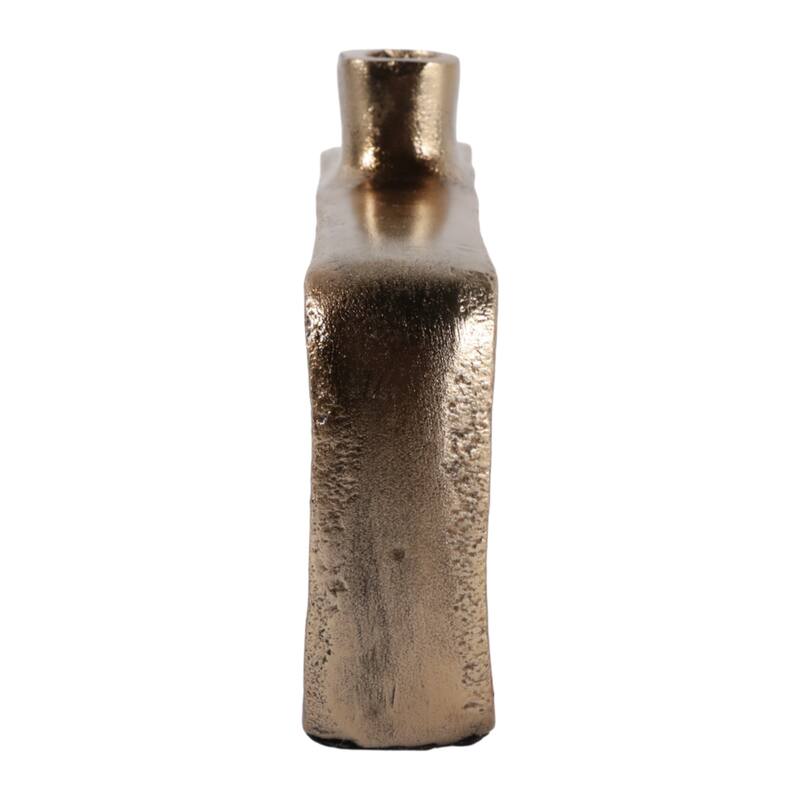 Modern Metal Open Cut Out Bud Vase - Short Flower Vase