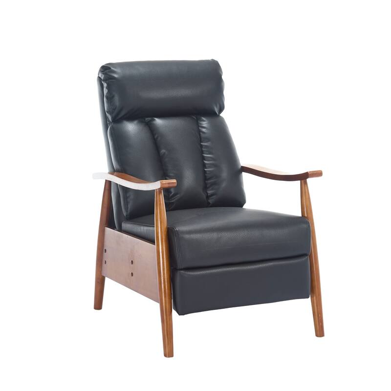 Modern 26.38" Upholstered Adjustable Chaise Lounge Chair with Wood Frame for Living Room