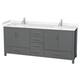 Option Dark Gray / Carrara Cultured Marble Top / Brushed