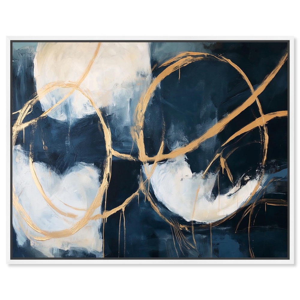 Gold Loops Canvas by Art Remedy