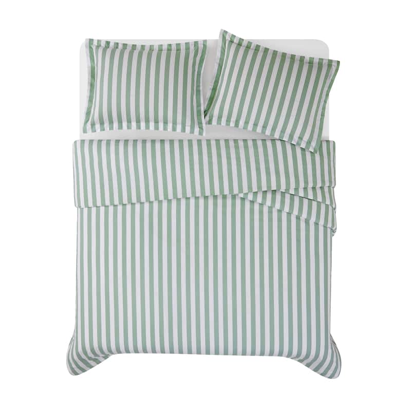 Brooklyn Loom Levi Stripe 3 Piece Comforter Set