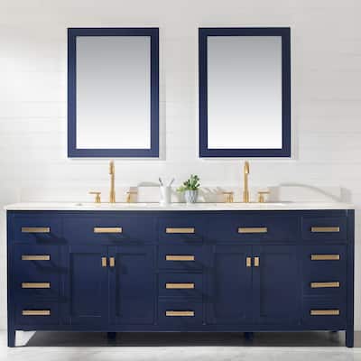 Valentino 84" Double Vanity in Blue