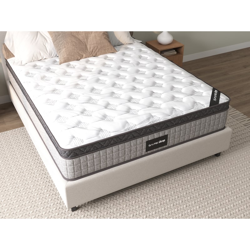 Assembled in USA - 12" Diamond Hybrid Mattress Pocket Coil and Cool Gel Memory Foam
