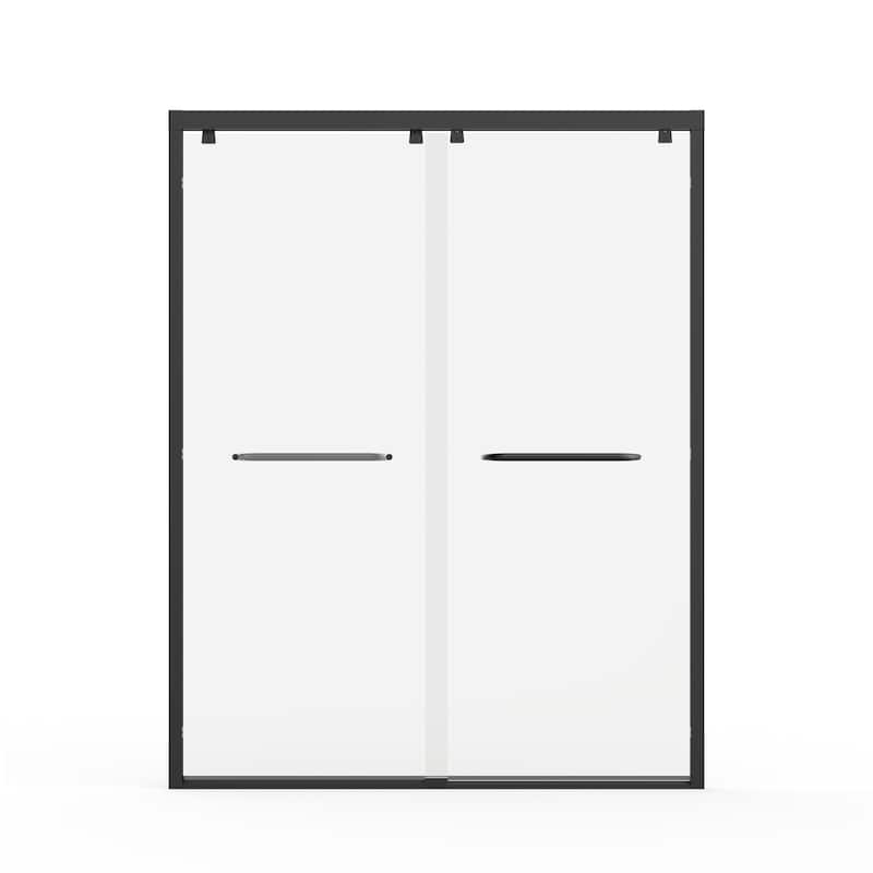 Framed Bypass Shower Door with Glass Panels