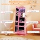 preview thumbnail 8 of 18, Gymax Swivel Kids Jewelry Cabinet w/ Lights Full-Length Mirror &