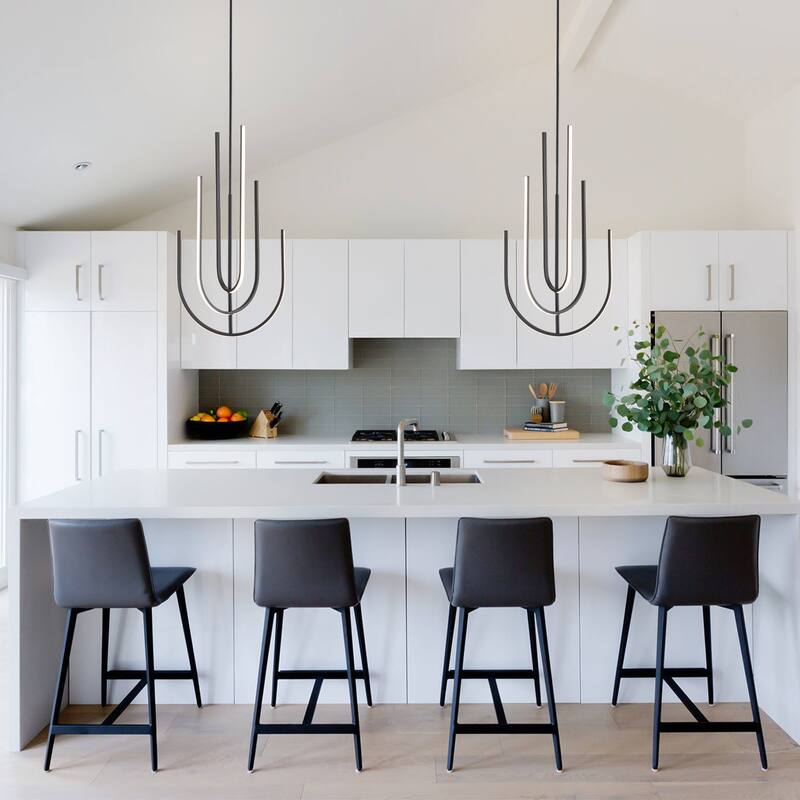 Modern Linear LED Chandelier Kitchen Island Pendant Light - 23.62
