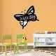 preview thumbnail 2 of 3, Walplus Butterfly Blackboard Chalkboard Wall Sticker Decal Nursery Art