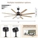 preview thumbnail 95 of 128, Sofucor 52/66/72/76/84Inch Large Ceiling Fan with Dimmable LED Light ,Remote&APP Control,8 Blades for Large Living Room,Porch