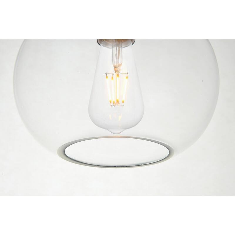 Destiny 1-Light Plug in Pendant with clear shade - 8" Diameter