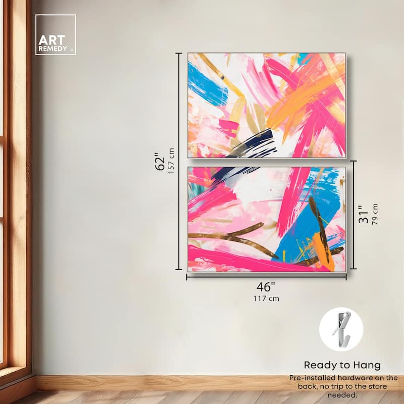 Language Spontaneity II Canvas Set of 2 by Art Remedy