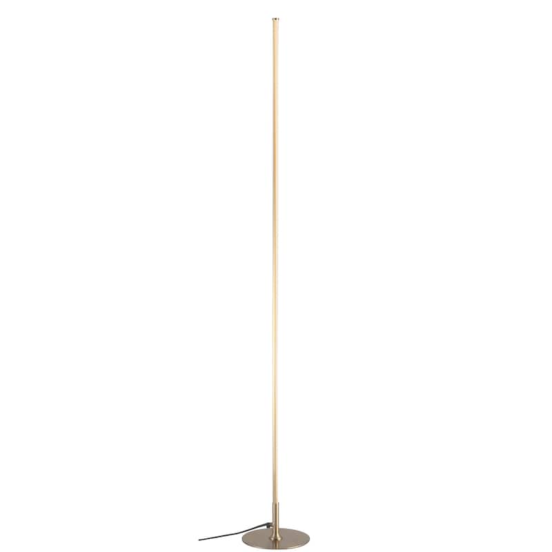 Cairo 59.5" LED Integrated Floor Lamp, Chrome by JONATHAN Y - 59.5" H x 8" W x 8" D