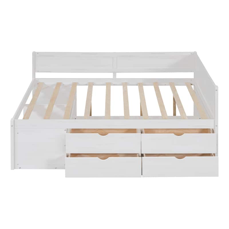 Daybed with Drawers and Shelves