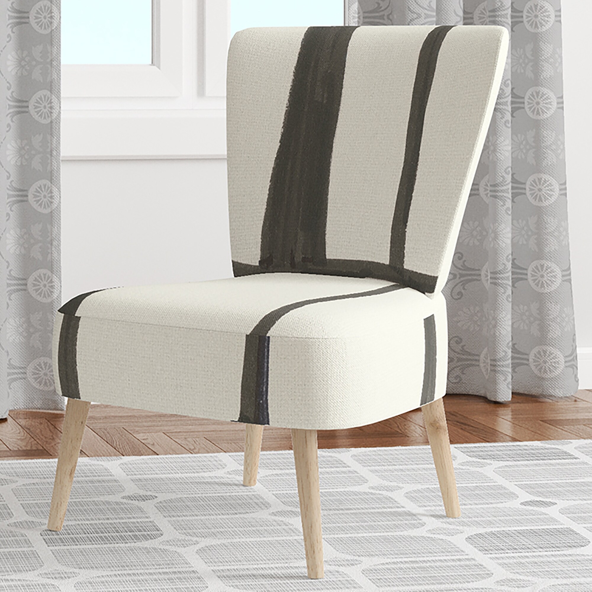 Designart "Minimalist Black And White I" Upholstered - Picture 17 of 20