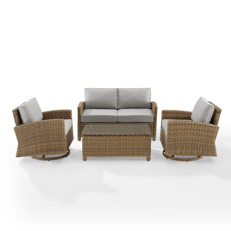 Crosley Bradenton 4Pc Swivel Rocker Conversation Set