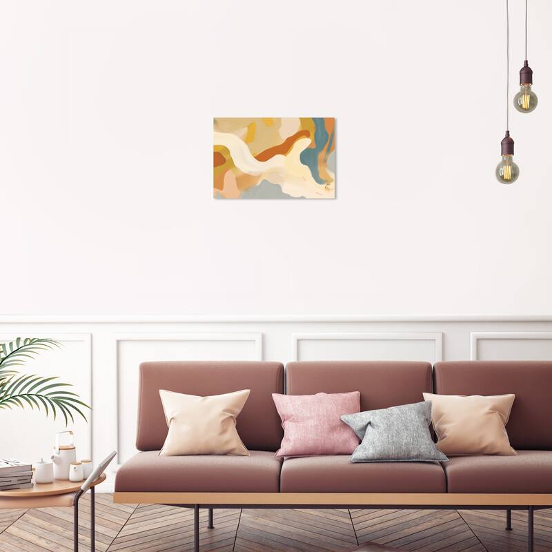 Wynwood Studio Abstract All Spices at One White and Vanilla Modern & Contemporary Wall Art Canvas Print - 30 x 20