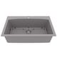 preview thumbnail 25 of 82, Karran Drop-In Quartz 33 in. 1-Hole Single Bowl Kitchen Sink Kit