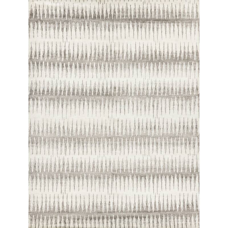EXQUISITE RUGS Bamboo Silk Hand-knotted Grey/Silver Area Rug