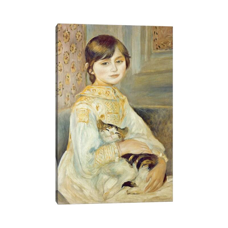 iCanvas "Julie Manet With Cat, 1887" by Pierre-Auguste Renoir Canvas Print