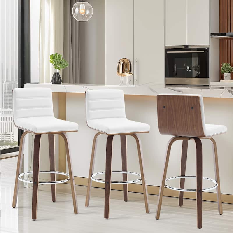 26"/29" Faux Leather Swivel Bar/Counter Stools, Set of 2/3