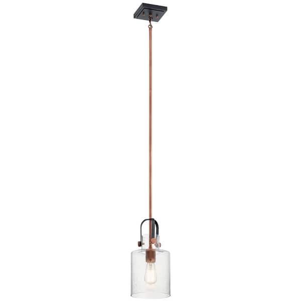 slide 2 of 7, Kichler Lighting Kitner 7-in 1-Light Pendant Antique Copper