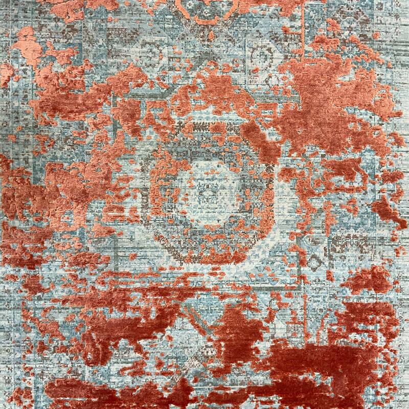 HERAT ORIENTAL Turkish Modern Erased Design Wool & Silk Rug - 2'7" x 4'11"