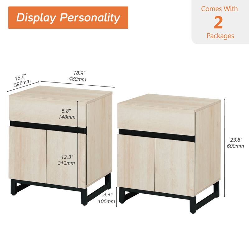 WAMPAT Modern End Table, Farmhouse Sofa Table, Wood Rustic Side End Table for Living Room, Nighstand for Bedroom