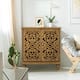 2-door Intricate Traditional Antique Storage Cabinet - Brown