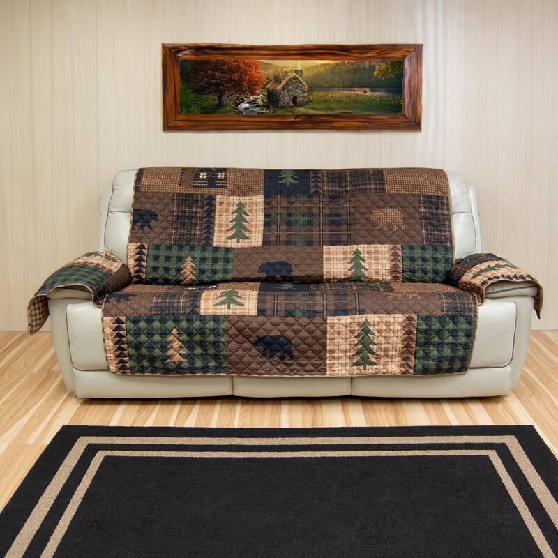 Donna Sharp Brown Bear Cabin Polyester Furniture Covers
