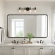 preview thumbnail 12 of 25, Olia Modern Black 3-Light Bathroom Vanity Light Minimal Globe Glass Wall Sconce