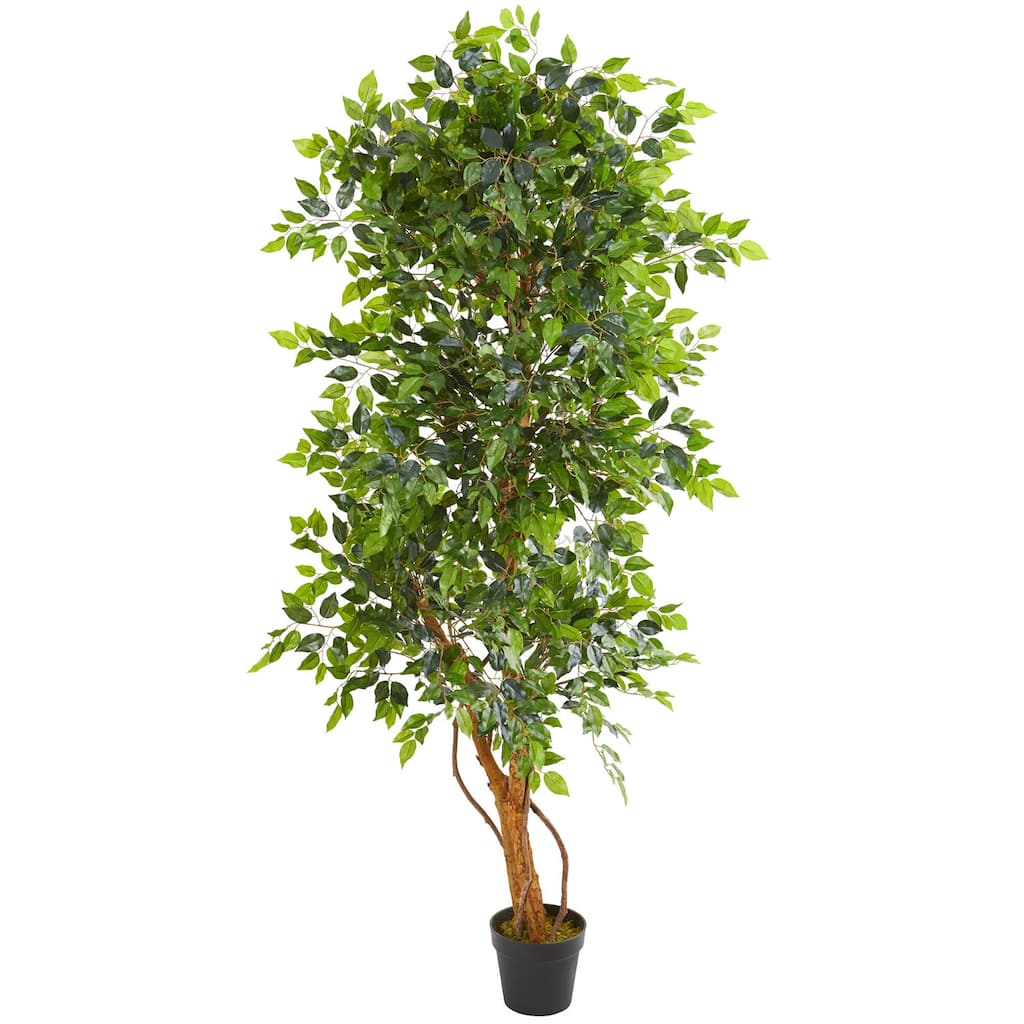 6Ft Artificial Tree Indoor Outdoor Greenery Home Decor Boho Tree - Green - 61 Inches and Over