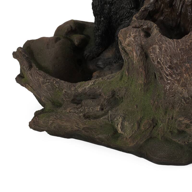 Datona Outdoor Outdoor Bears on a Log Fountain by Christopher Knight Home