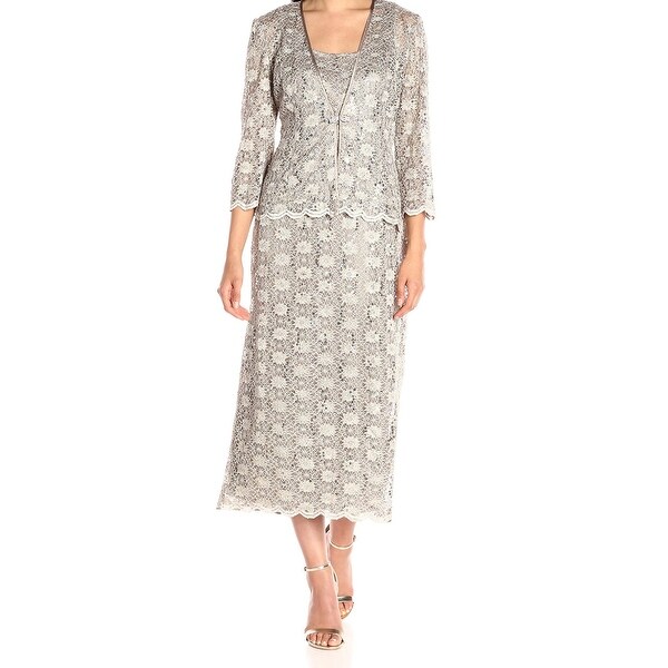 r&m richards silver dress