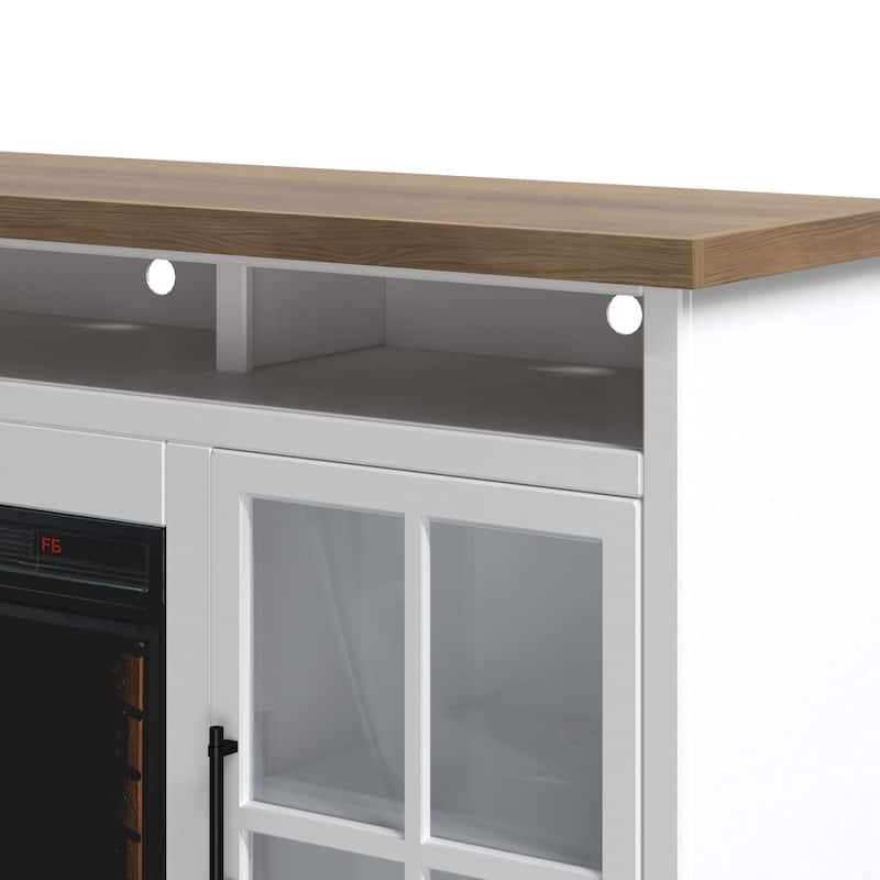 Bridgevine Home 74 inch Fireplace TV Stand Console for TVs up to 85 inches