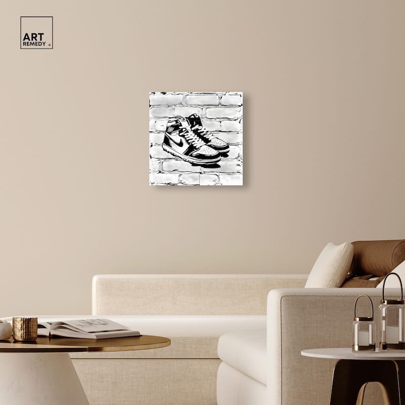 Brick City Jordans Canvas by Art Remedy, Gallery Wrapped