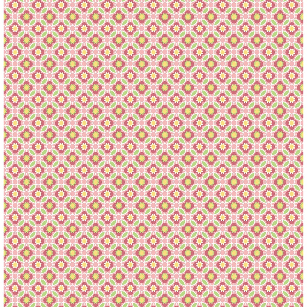 A-Street Prints Audra Pink Floral Wallpaper