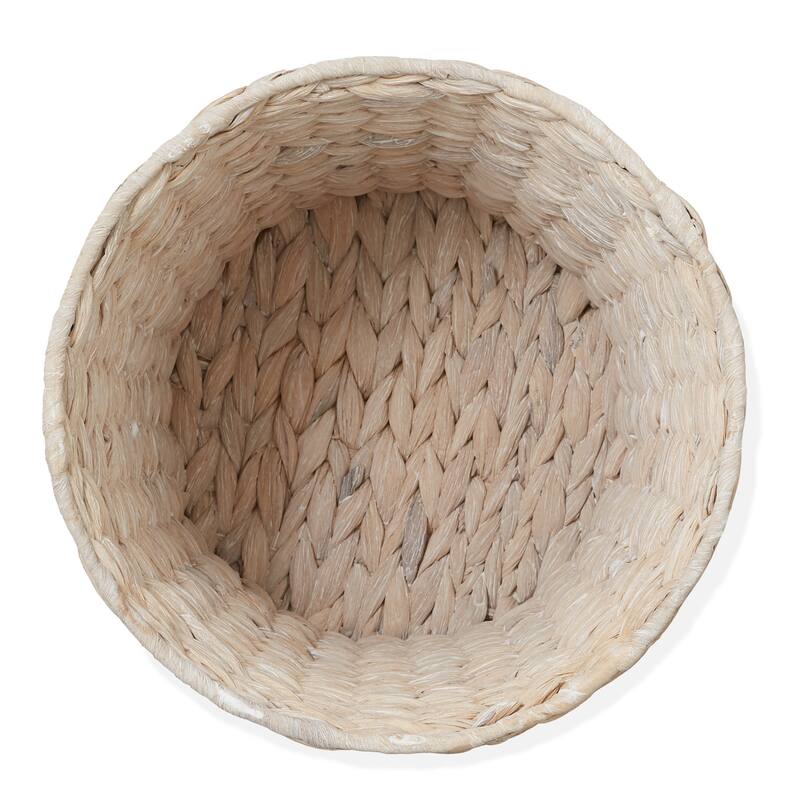 Seagrass Water Hyacinth Waste Basket Small Woven Trash Can