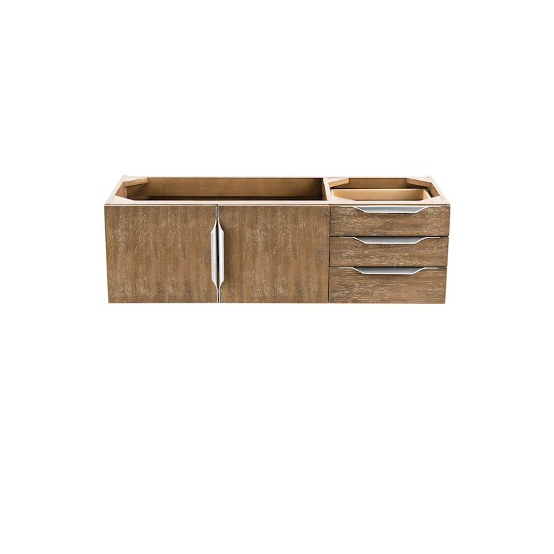 James Martin Vanities Mercer Island 48" Single Vanity, Latte Oak with Brushed Nickel Hardware - Base Only - No Countertop