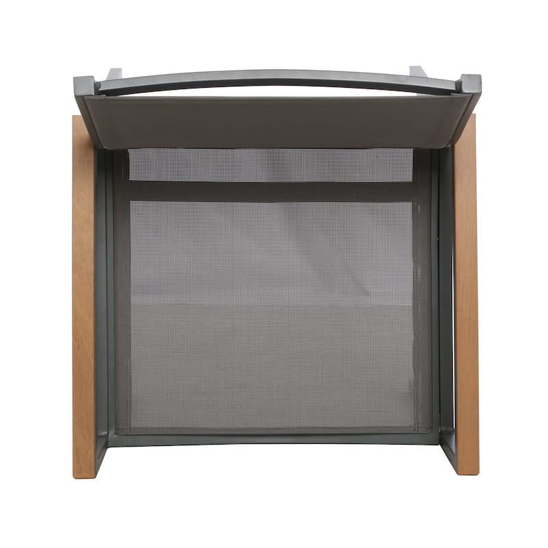 Luton Aluminum Outdoor Dining Chairs with Faux Wood Accents by Christopher Knight Home
