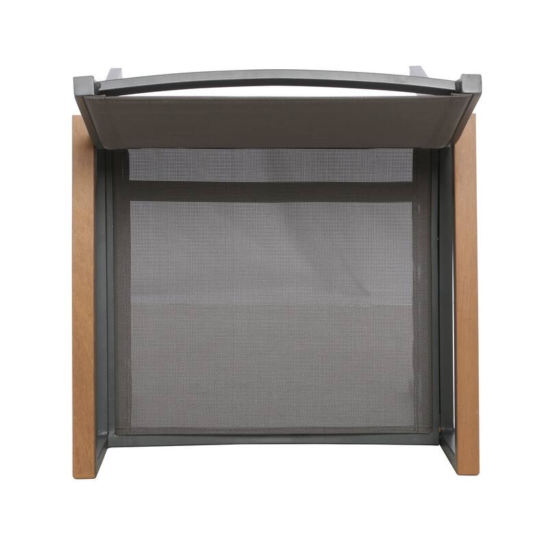 Roomfitters Outdoor Dining Chair with Aluminum Frame, Comfortable Patio Seating for Garden or Balcony Spaces, Grey