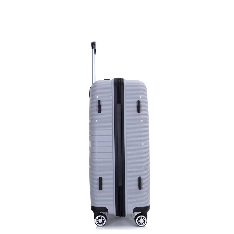 Hardshell 3 Piece PP Luggage Sets, Lightweight Durable Luggage Set with TSA Lock